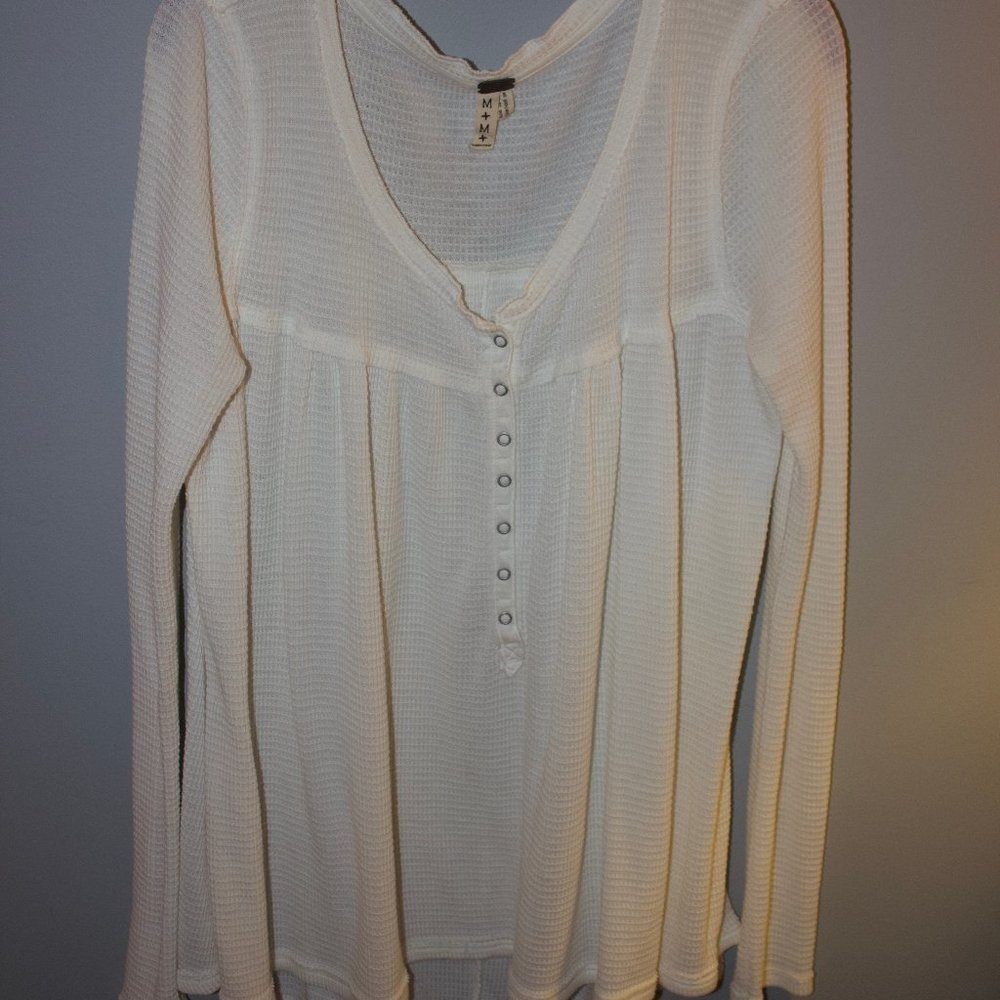 Free People Waffle Tunic - Cream - Picture 2 of 2